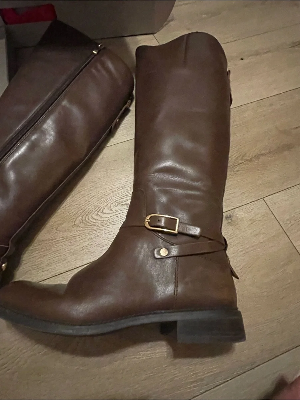 Franco Sarto Tall Over-the-Knee Boots in Dark Brown Leather